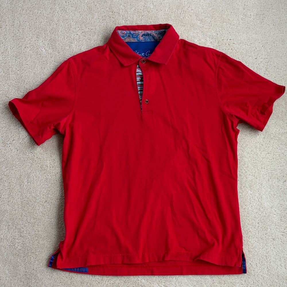 Robert Graham Vibrant Red Polo Shirt - Picture 1 of 9